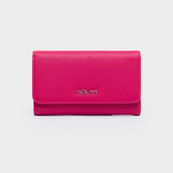 NOLAH πορτοφόλι Kamala Hot Pink Silver