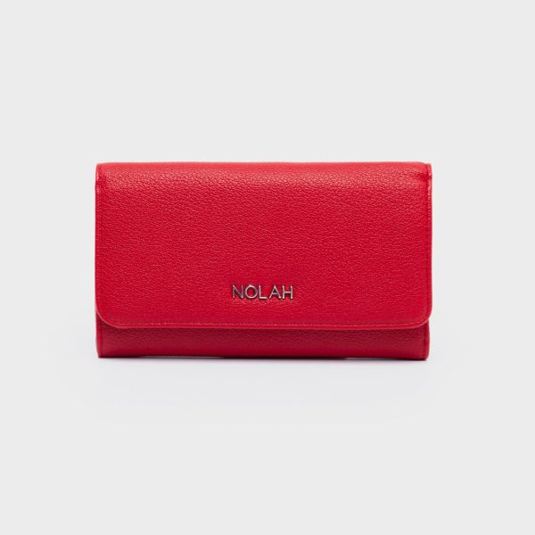 NOLAH πορτοφόλι Kamala Red Silver