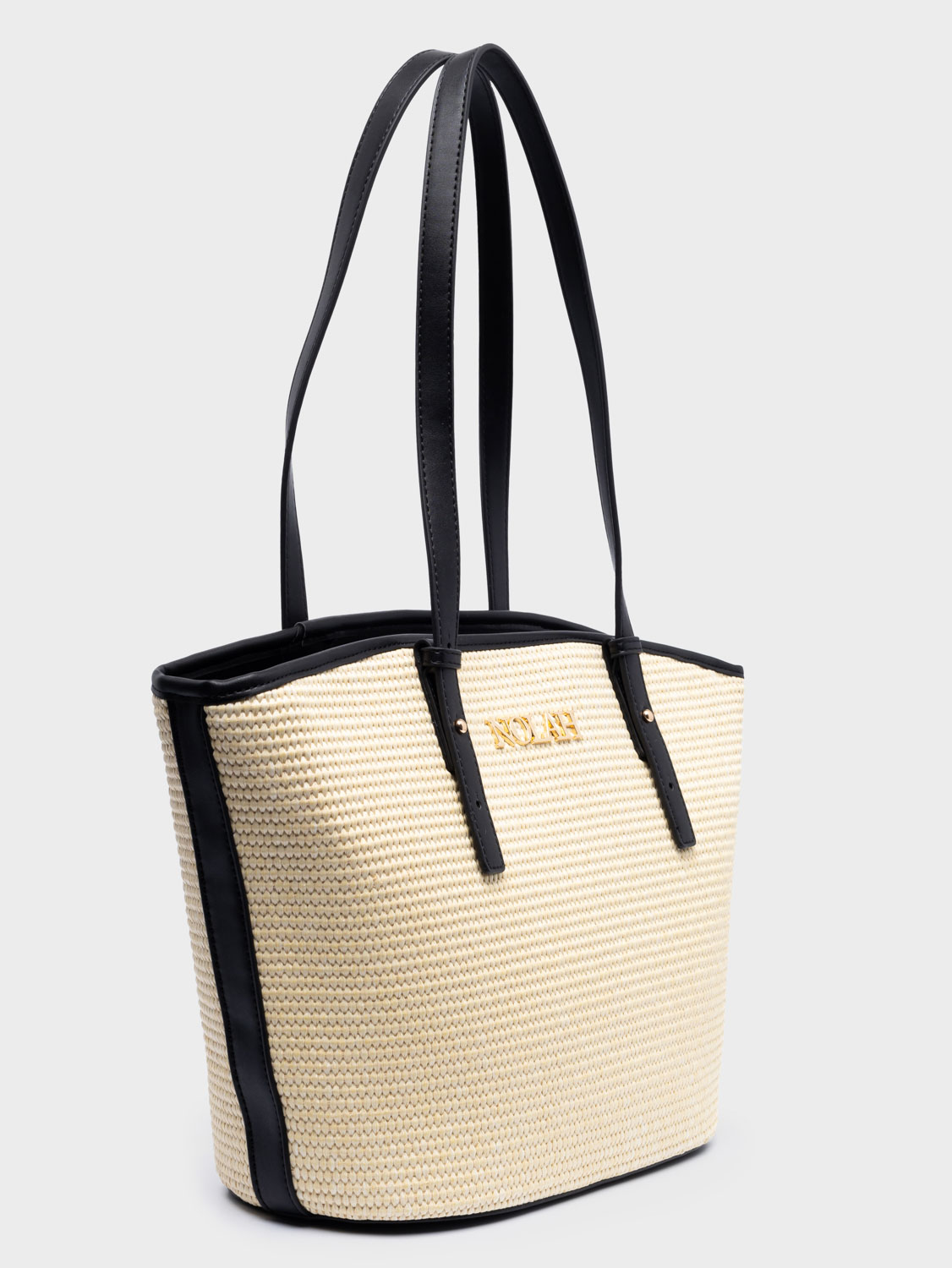 MONTPELLIER-CREAM-BLACK-Nolah_10_741 NOLAH τσάντα Montpellier Natural-Black - Image 3