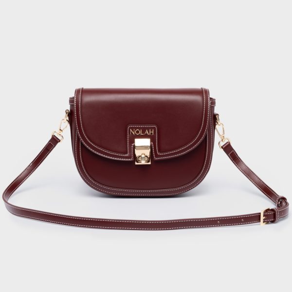 NOLAH τσάντα Madrid Burgundy Light Gold
