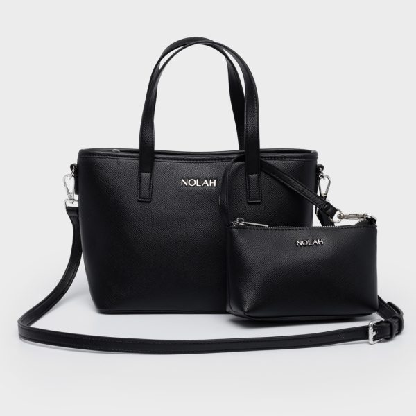 NOLAH τσάντα Roma Black Silver