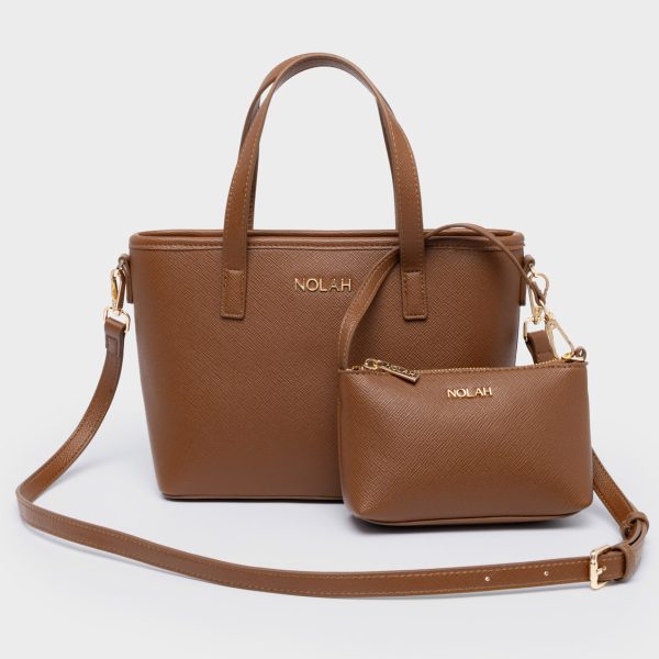 NOLAH τσάντα Roma Brown Light Gold