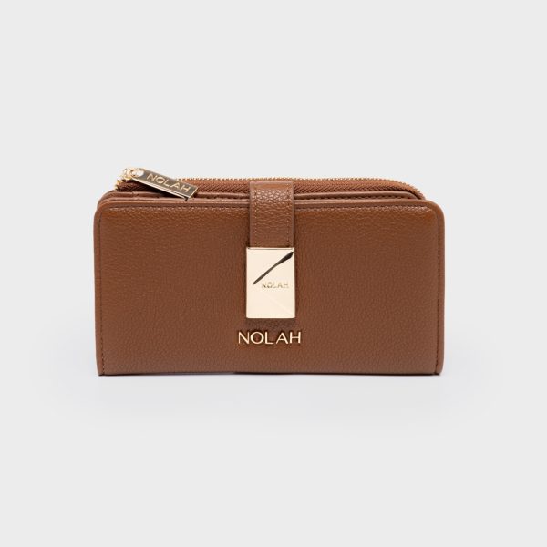 NOLAH πορτοφόλι Savvina Brown Light Gold