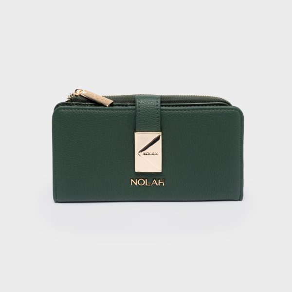NOLAH πορτοφόλι Savvina Dark Green Light Gold
