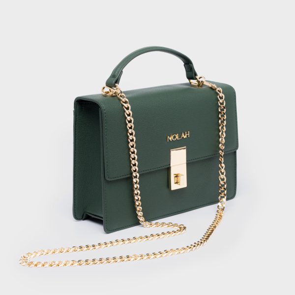 NOLAH τσάντα Sevile Dark Green Light Gold