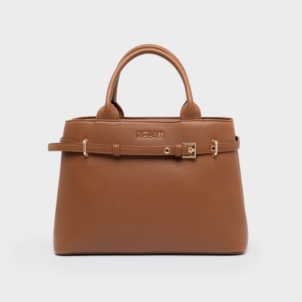 NOLAH τσάντα Velinia Brown Light Gold