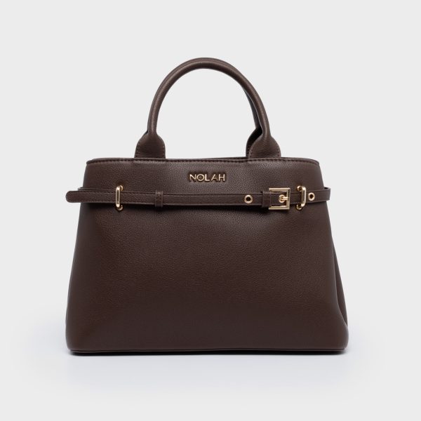 NOLAH τσάντα Velinia Chocolate Brown