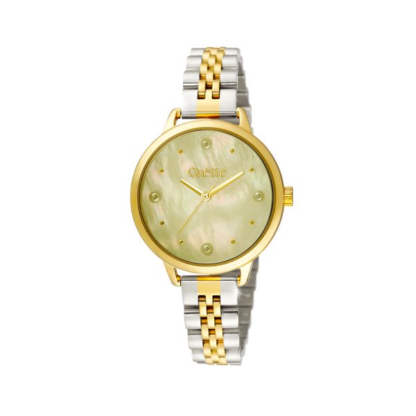 Ρολόι Mojito με δίχρωμο ατσάλινο μπρασελέ και χρυσό mop καντράν