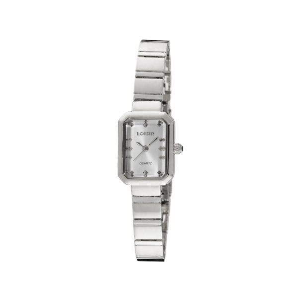 Ρολόι Minimal με ατσάλινο μπρασελέ και λευκό καντράν