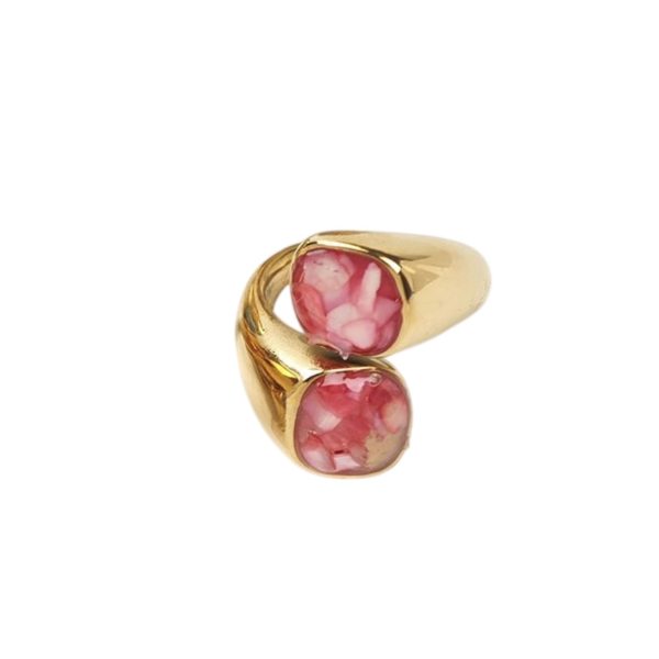 ΔΑΧΤΥΛΙΔΙ ΕΠΙΧΡΥΣΩΜΕΝΟ ΑΤΣΑΛΙ ΜΕ ΚΟΚΚΙΝΕΣ ΠΕΤΡΕΣ