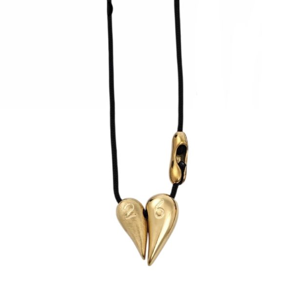 ΜΑΚΡΥ ΚΟΛΙΕ ΚΟΡΔΟΝΙ ΕΠΙΧΡΥΣΩΜΕΝΟ ΑΤΣΑΛΙ ΜΕ ΚΑΡΔΙΑ