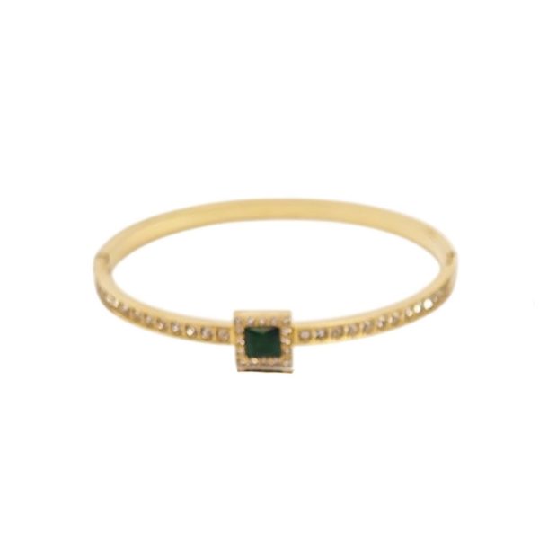 ΒΡΑΧΙΟΛΙ ΕΠΙΧΡΥΣΩΜΕΝΟ ΑΤΣΑΛΙ ΧΕΙΡΟΠΕΔΑ ΠΡΑΣΙΝΗ ΠΕΤΡΑ