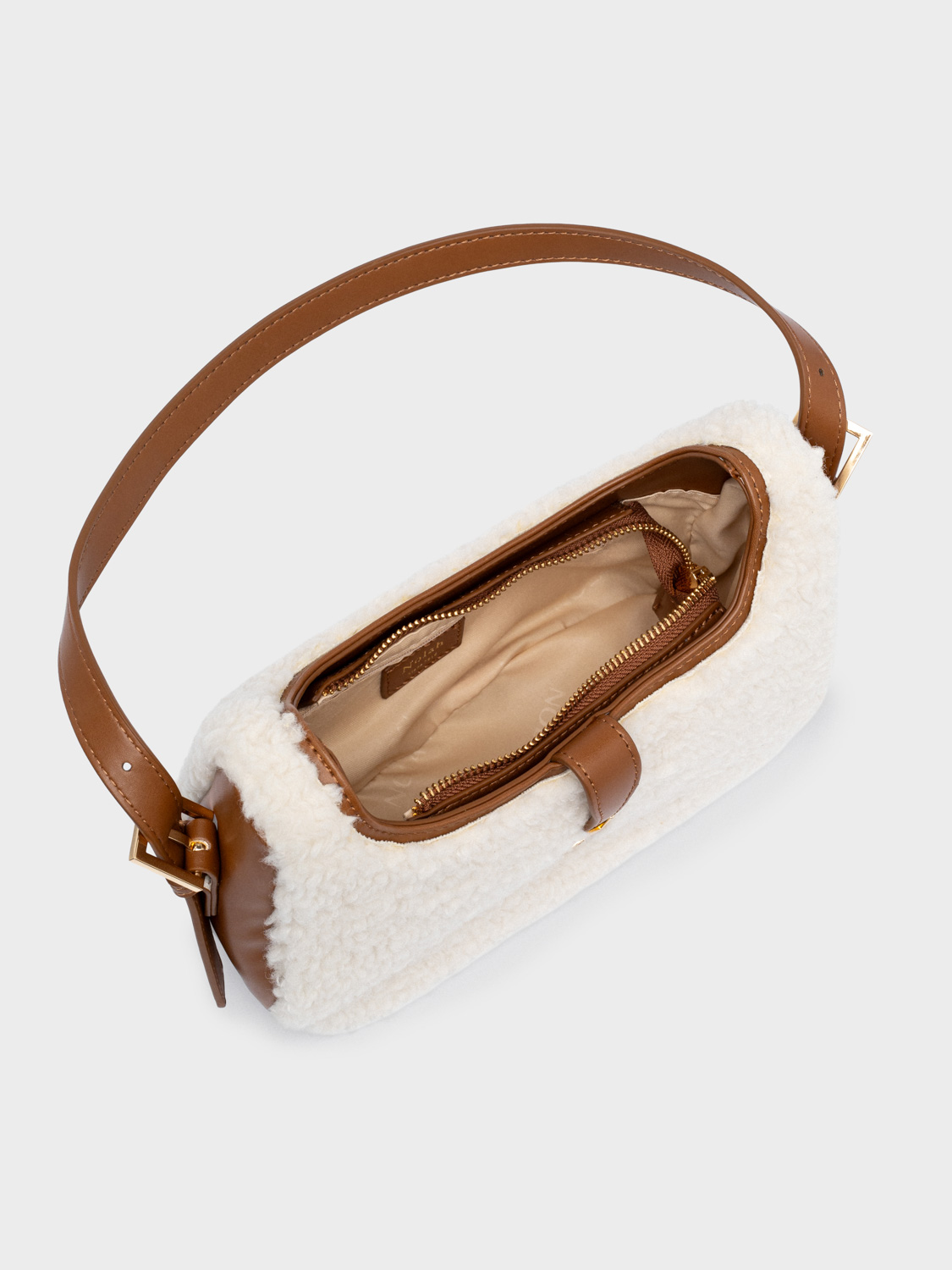 Sheepy-Offwhite-Brown-3 NOLAH τσάντα Sheepy Offwhite Brown - Image 3