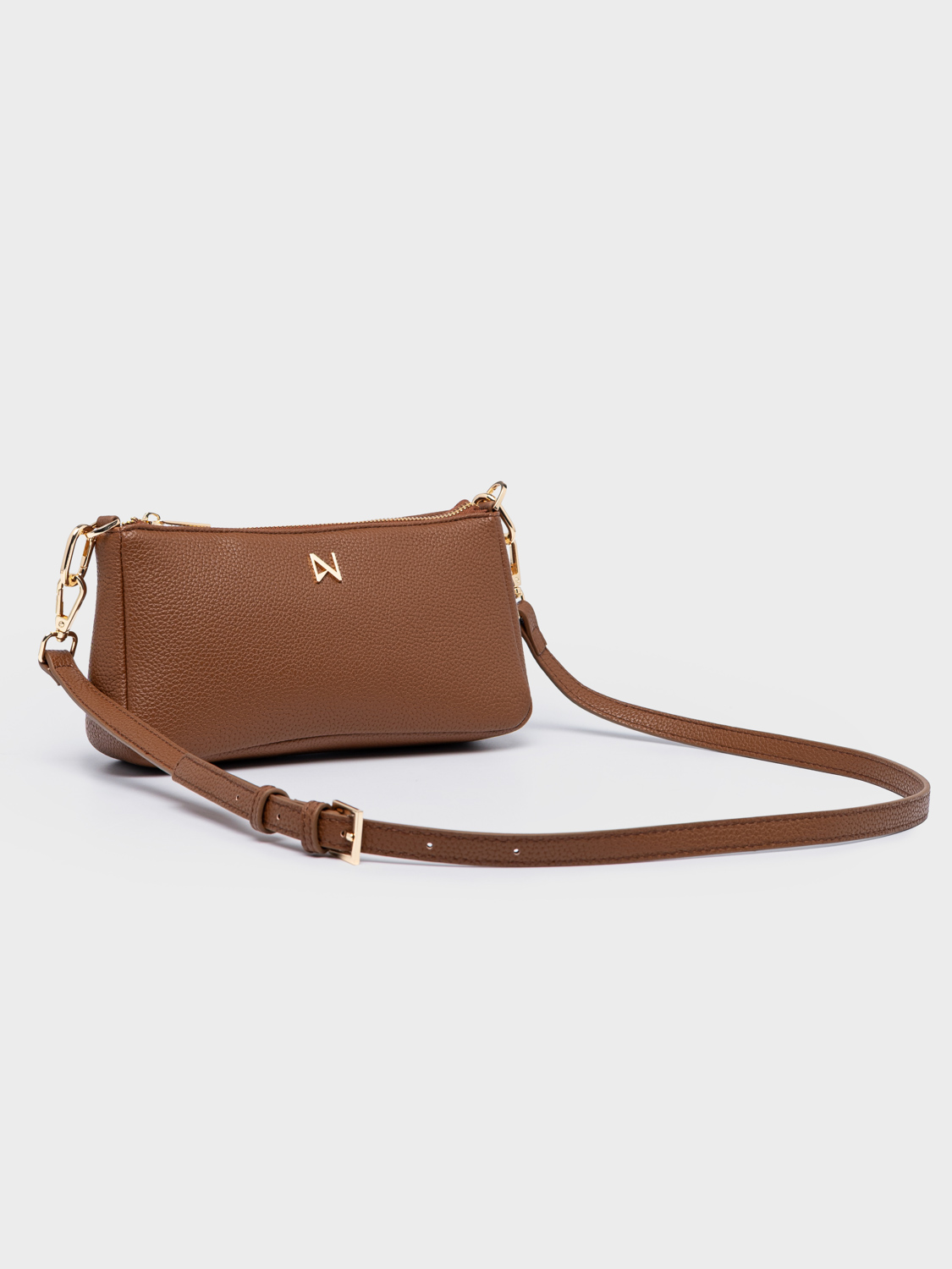 Flavia-Brown-Light-Gold-2 NOLAH τσάντα Flavia Brown - Image 2