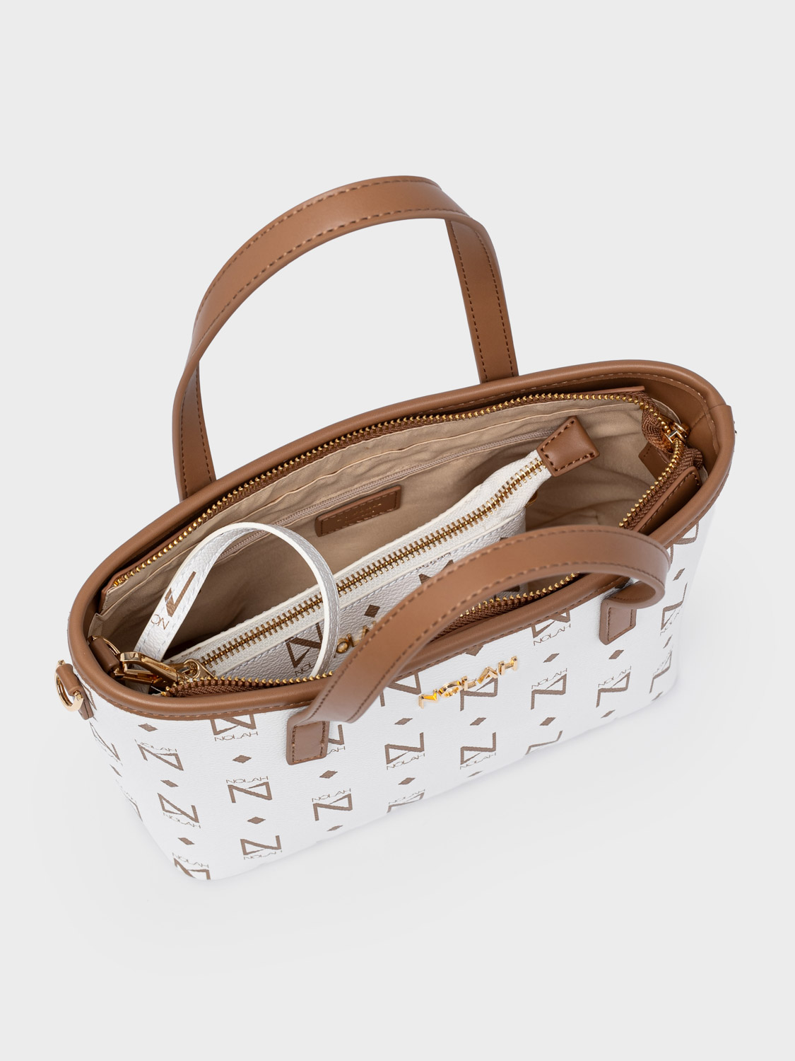 Jenilda-White-Brown-4 NOLAH τσάντα Jenilda White – Brown - Image 2
