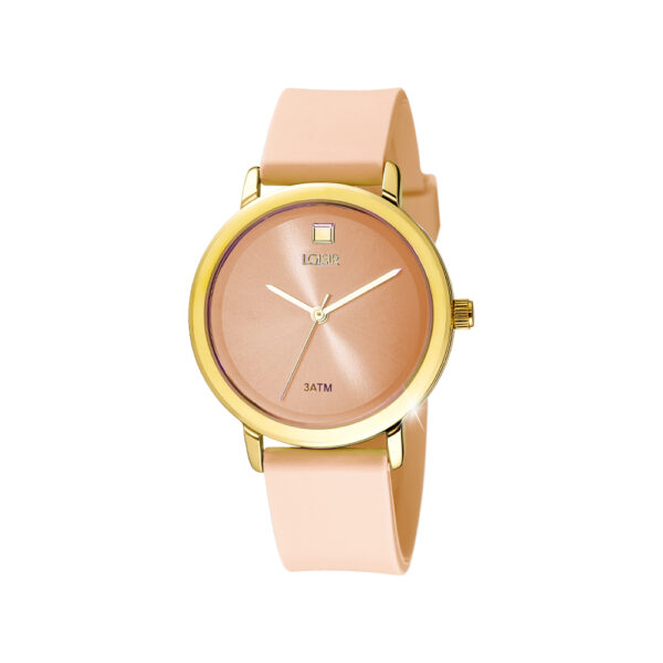 Ρολόι New Popsicle με nude λουράκι σιλικόνης και nude καντράν