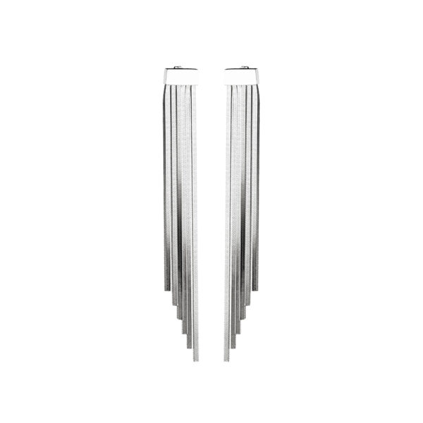 Σκουλαρίκια Glow Bis ατσάλινα με καδένες