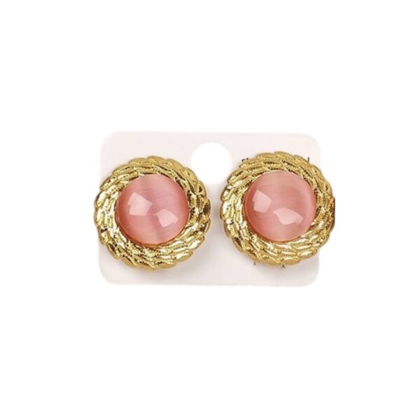 ΣΚΟΥΛΑΡΙΚΙΑ ΚΛΙΠΣ ΕΠΙΧΡΥΣΩΜΕΝΟ ΑΤΣΑΛΙ ΜΕ ΡΟΖ ΠΕΤΡΑ